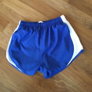Nike blue and white shorts